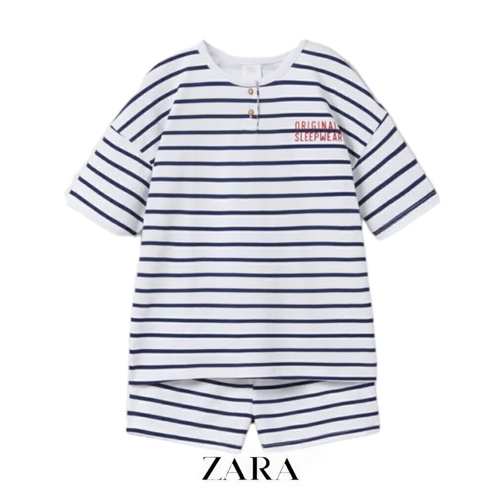 ZARA Kids | Blue | STRIPED HENLEY SET - Picture 1 of 5